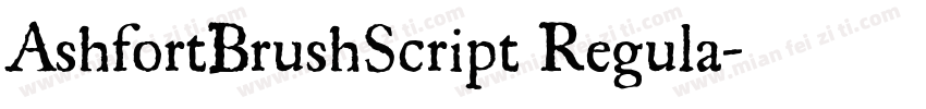 AshfortBrushScript Regula字体转换